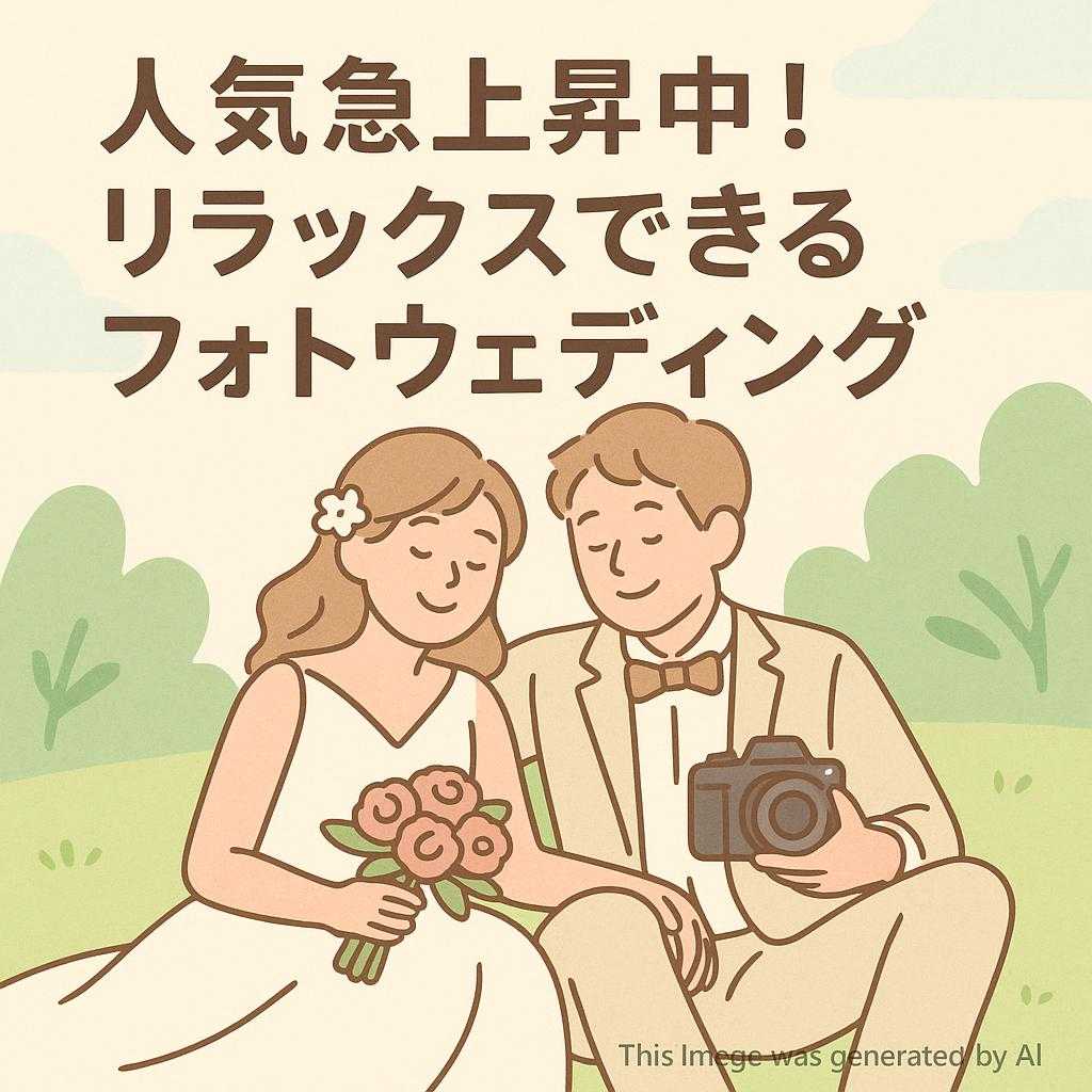 人気急上昇中！リラックスできるフォトウェディング