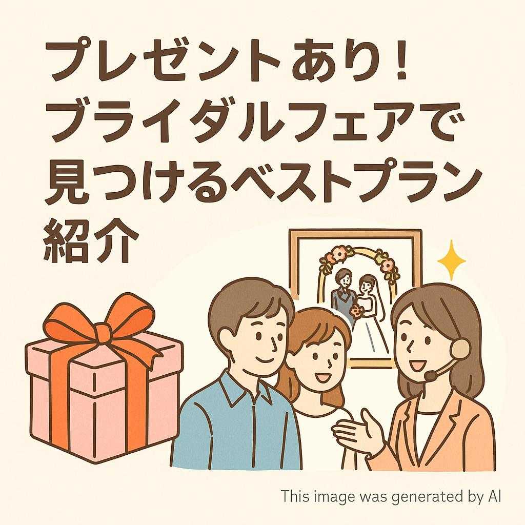 プレゼントあり！ブライダルフェアで見つけるベストプラン紹介