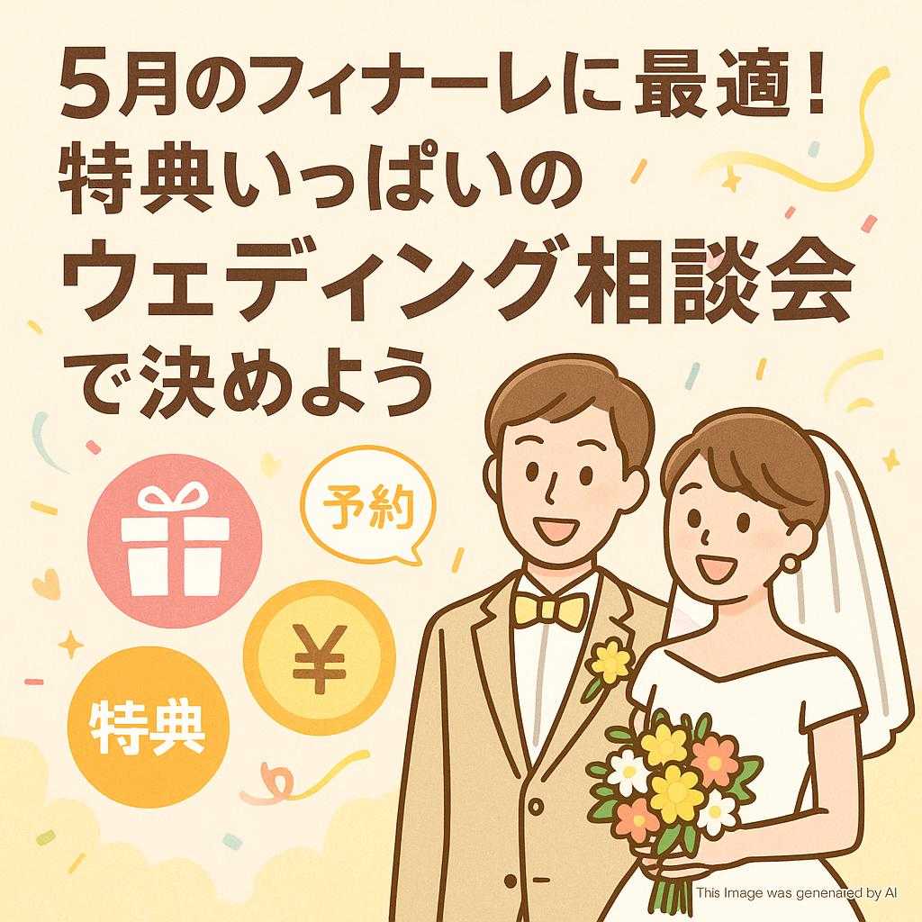 5月のフィナーレに最適！特典いっぱいのウェディング相談会で決めよう