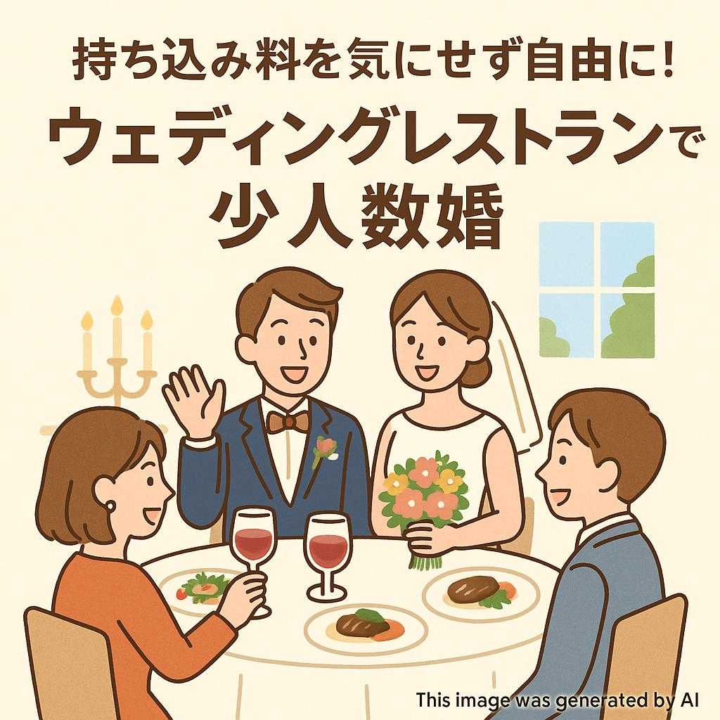 持ち込み料を気にせず自由に！ウェディングレストランで少人数婚