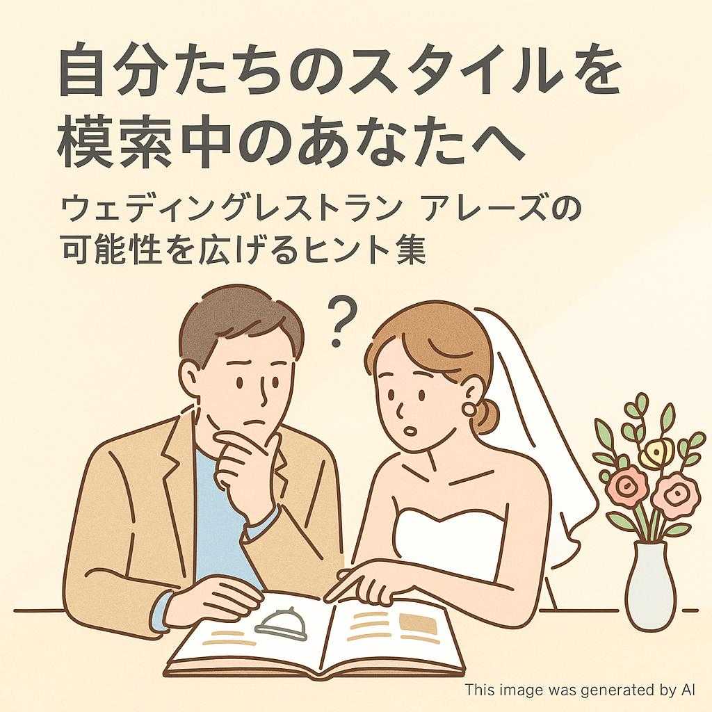 自分たちのスタイルを模索中のあなたへ・ウェディングレストラン アレーズの可能性を広げるヒント集