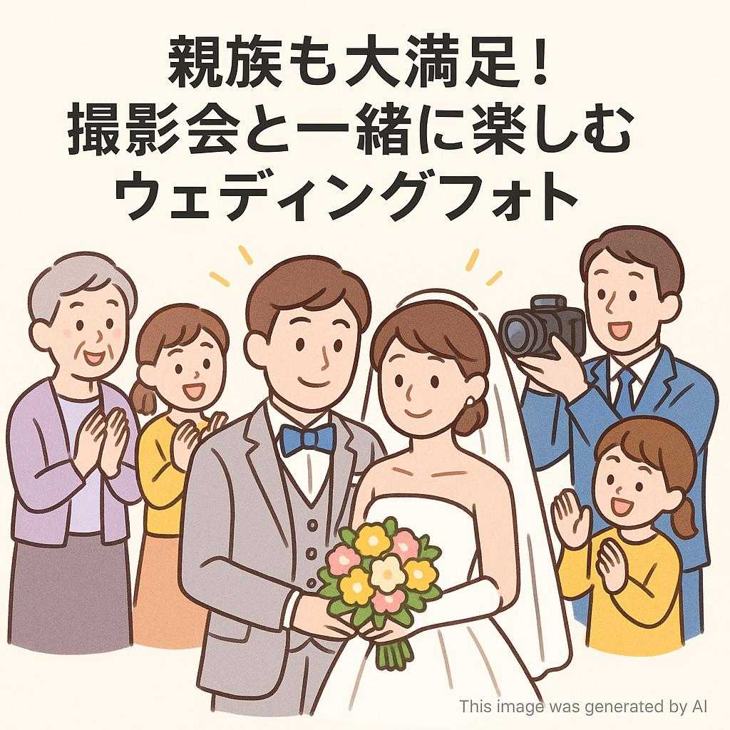 親族も大満足！撮影会と一緒に楽しむウェディングフォト