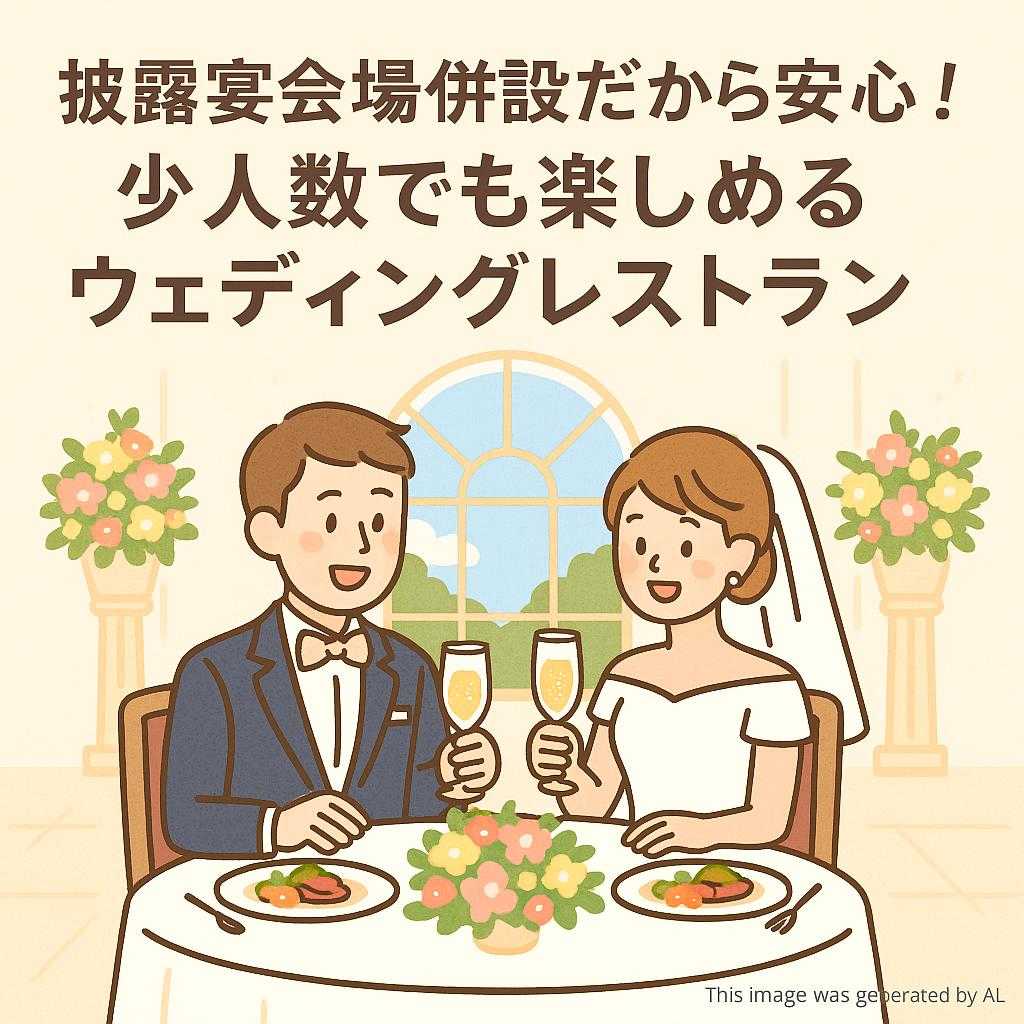 披露宴会場併設だから安心！少人数でも楽しめるウェディングレストラン