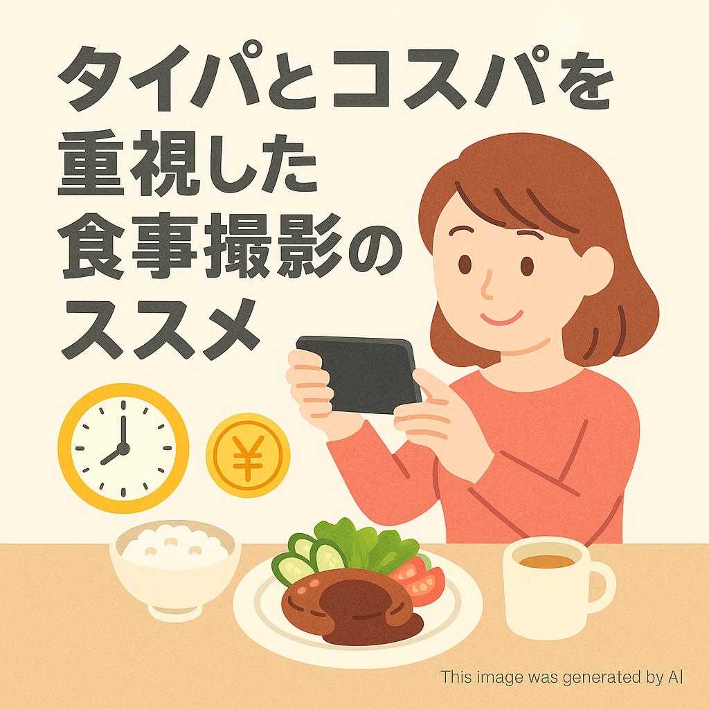 タイパとコスパを重視した食事撮影のススメ