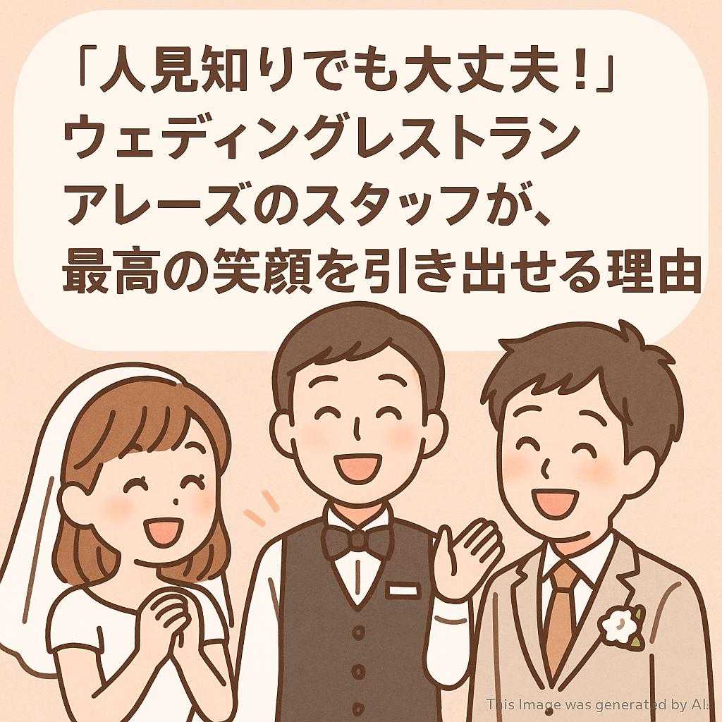 「人見知りでも大丈夫！」ウェディングレストラン アレーズのスタッフが、最高の笑顔を引き出せる理由