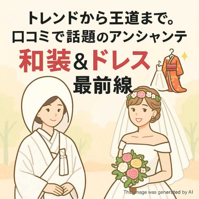 トレンドから王道まで。口コミで話題のアンシャンテ「和装＆ドレス」最前線