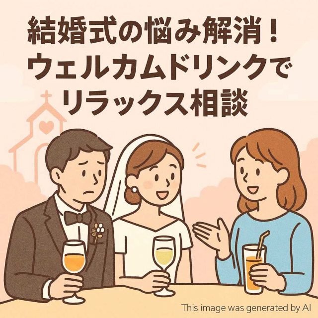 結婚式の悩み解消！ウェルカムドリンクでリラックス相談