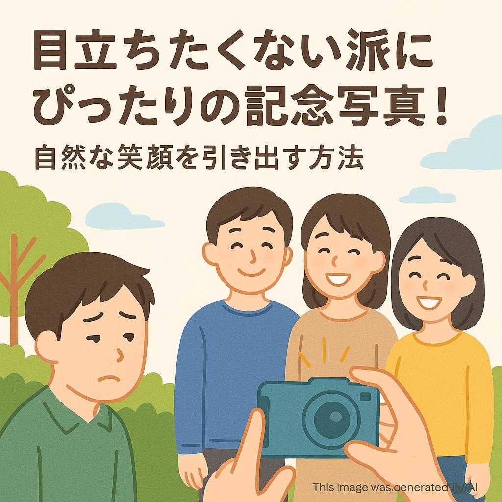 目立ちたくない派にぴったりの記念写真!自然な笑顔を引き出す方法