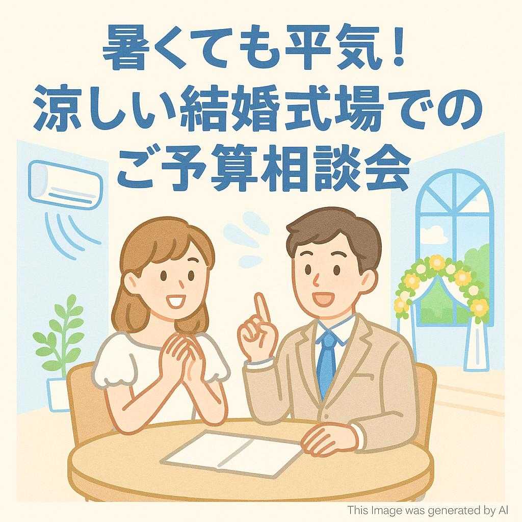 暑くても平気！涼しい結婚式場でのご予算相談会