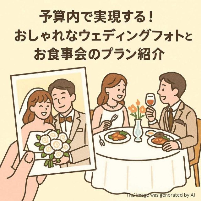 予算内で実現する！おしゃれなウェディングフォトとお食事会のプラン紹介