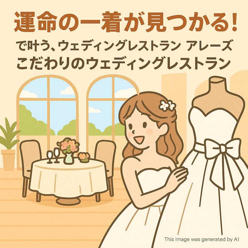 運命の一着が見つかる！で叶う、ウェディングレストランアレーズこだわりのウェディングレストラン