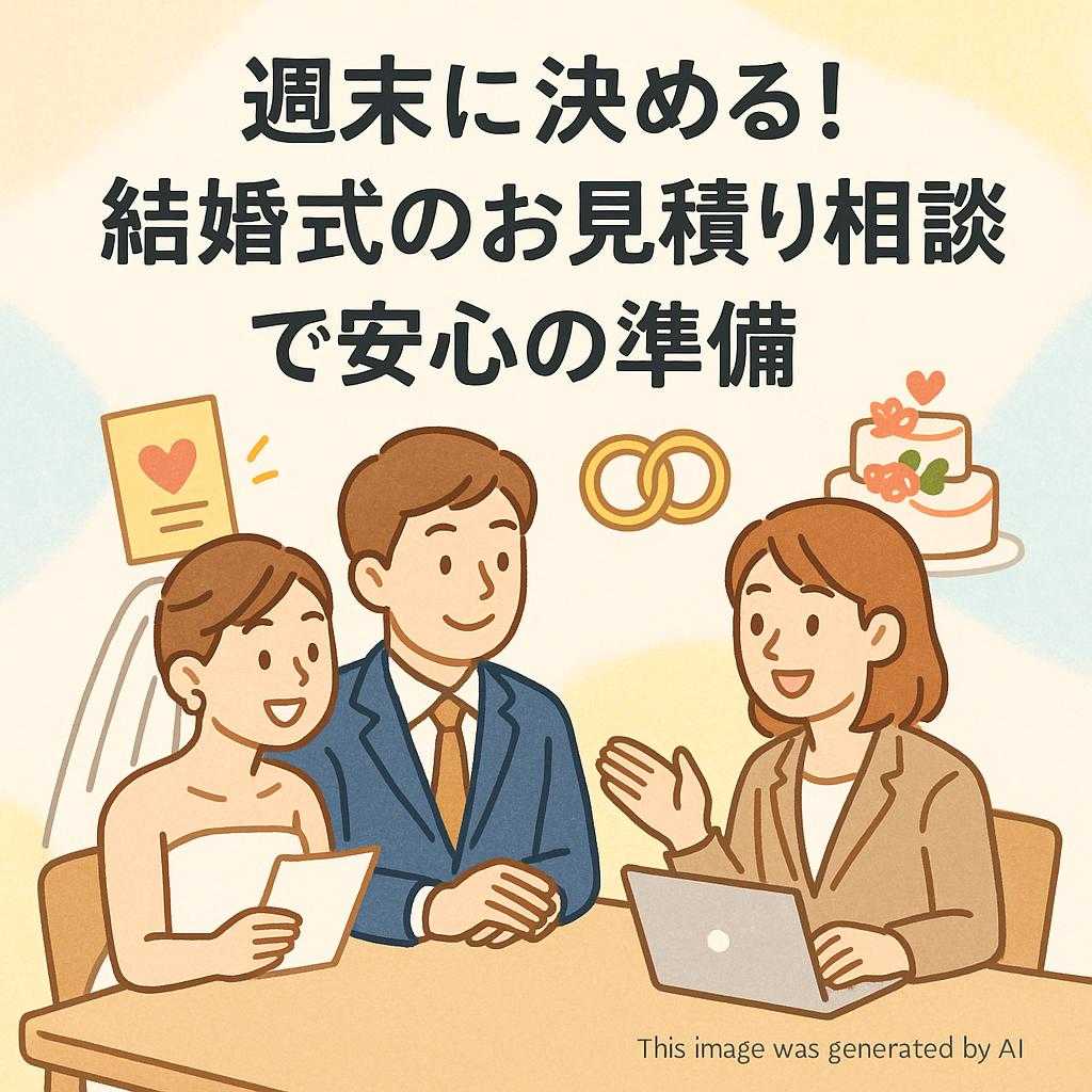 週末に決める！結婚式のお見積り相談会で安心の準備