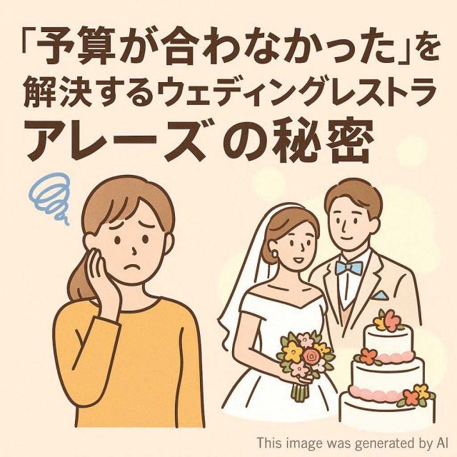 予算が合わなかった」を解決するウェディングレストランアレーズの秘密