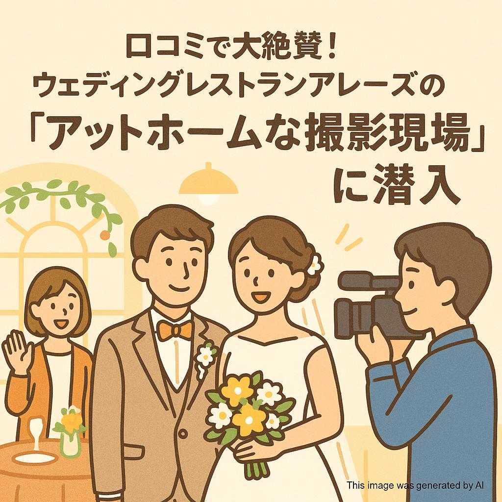 口コミで大絶賛！ウェディングレストランアレーズの「アットホームな撮影現場」に潜入