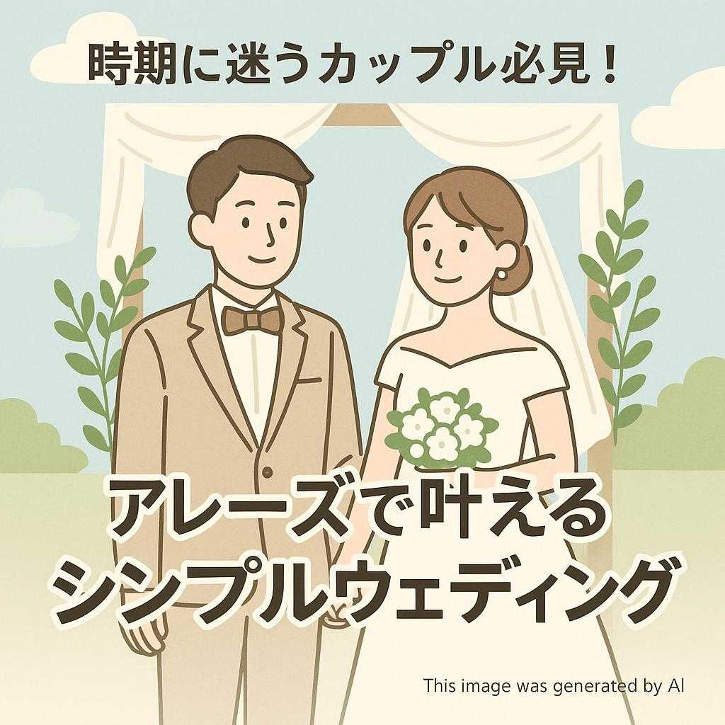 時期に迷うカップル必見!アレーズで叶えるシンプルウェディング