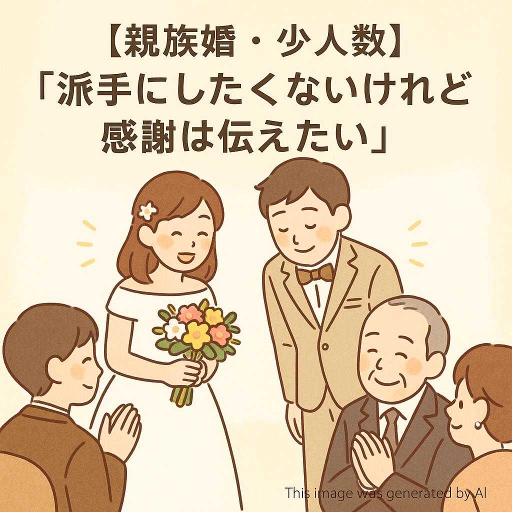 【親族婚・少人数】「派手にしたくないけれど感謝は伝えたい」