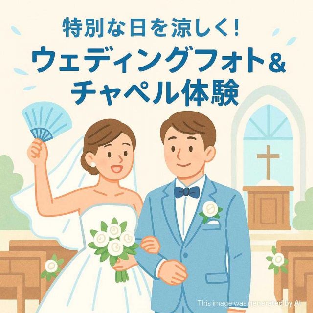 特別な日を涼しく！ウェディングフォト＆チャペル体験