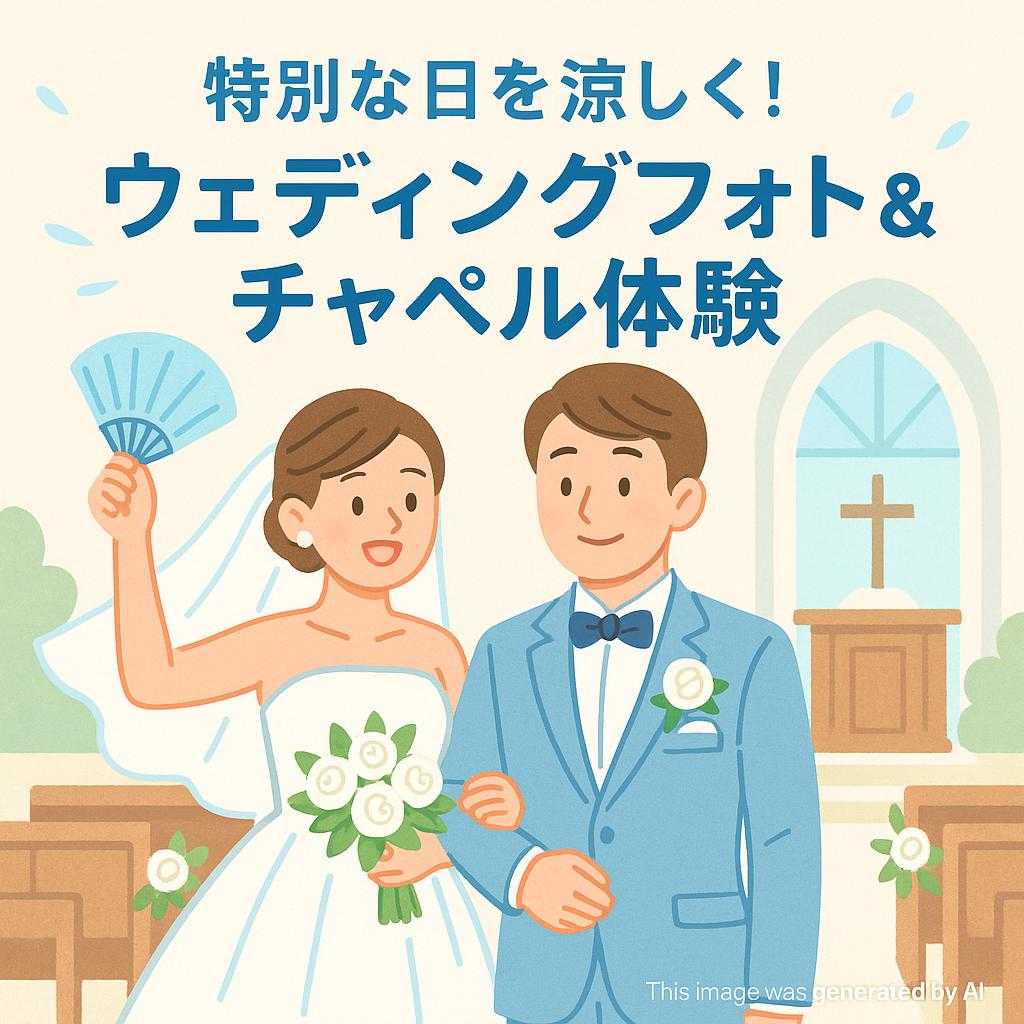特別な日を涼しく！ウェディングフォト＆チャペル体験