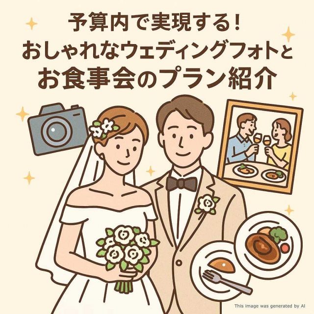予算内で実現する！おしゃれなウェディングフォトとお食事会のプラン紹介
