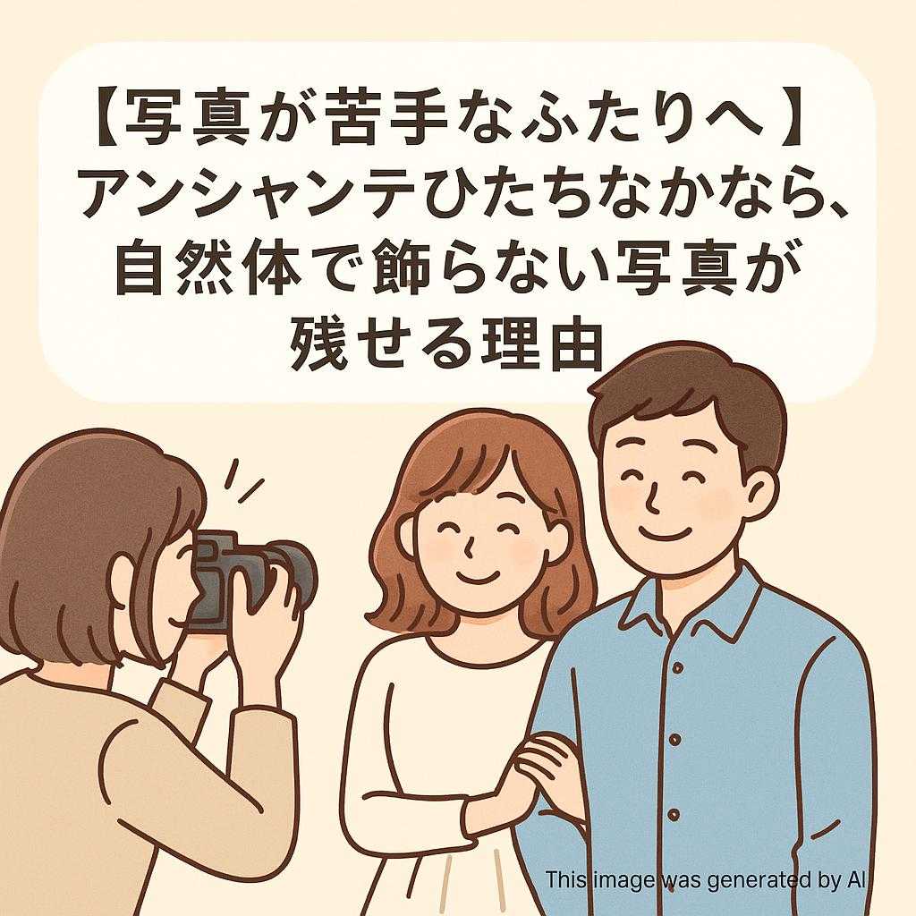 【写真が苦手なふたりへ】アンシャンテひたちなかなら、自然体で飾らない写真が残せる理由