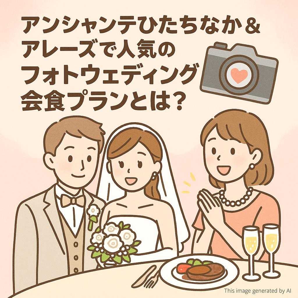 アンシャンテひたちなか&アレーズで人気のフォトウェディング会食プランとは?