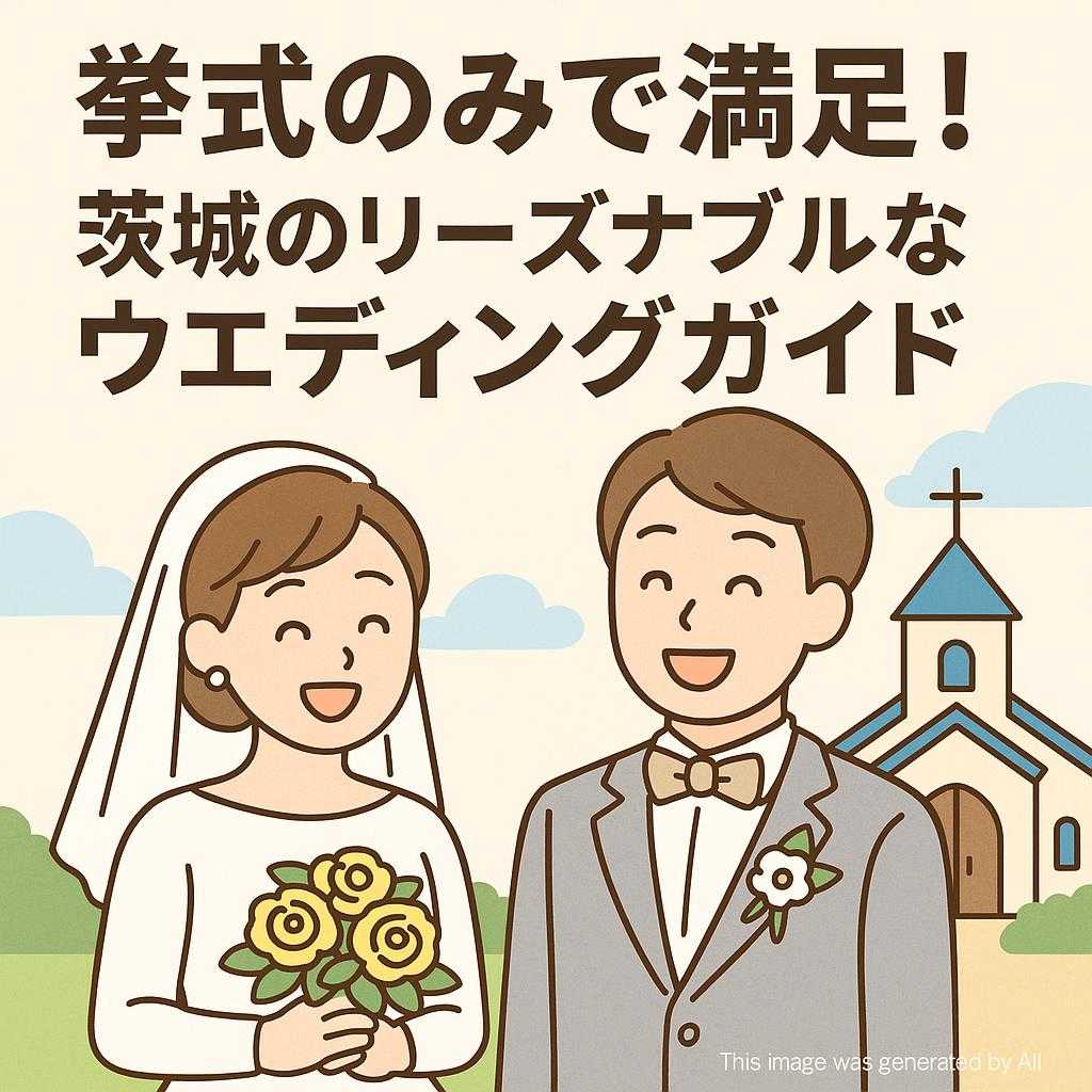 挙式のみで満足！茨城のリーズナブルなウエディングガイド