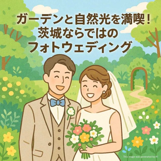 ガーデンと自然光を満喫！茨城ならではのフォトウェディング
