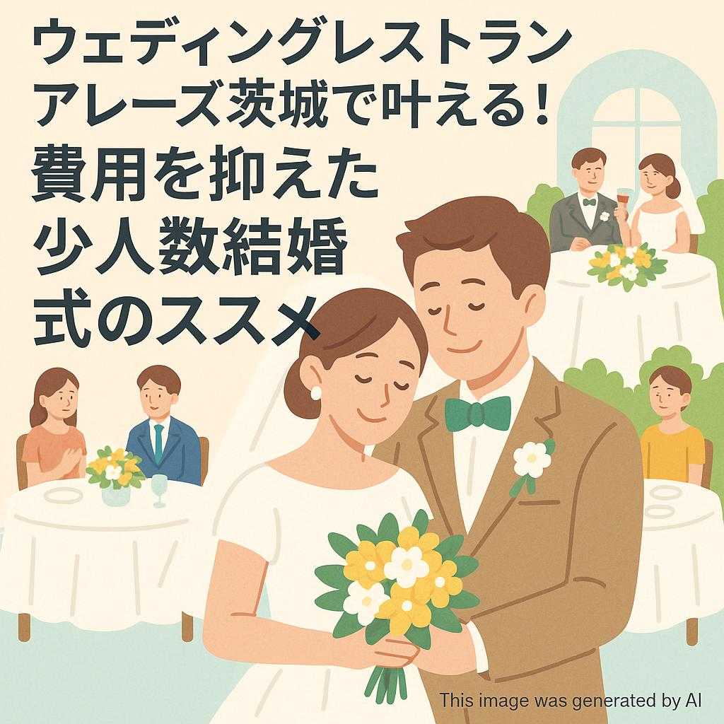 ウェディングレストランアレーズ茨城で叶える！費用を抑えた少人数結婚式のススメ