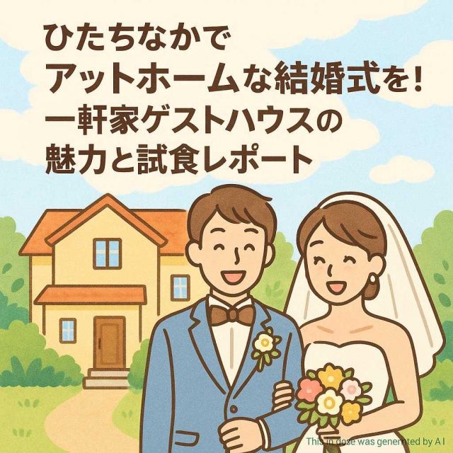 ひたちなかでアットホームな結婚式を! 一軒家ゲストハウスの魅力と試食レポート