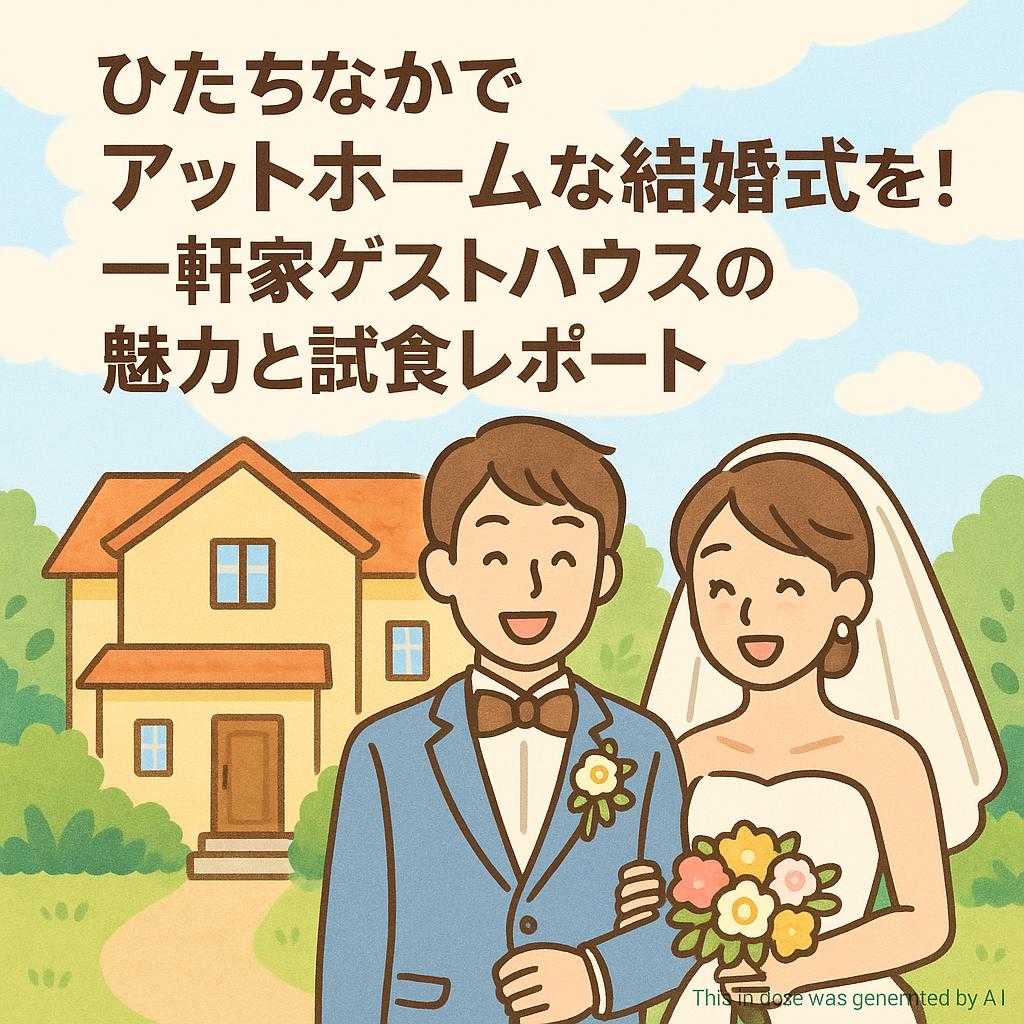 ひたちなかでアットホームな結婚式を! 一軒家ゲストハウスの魅力と試食レポート