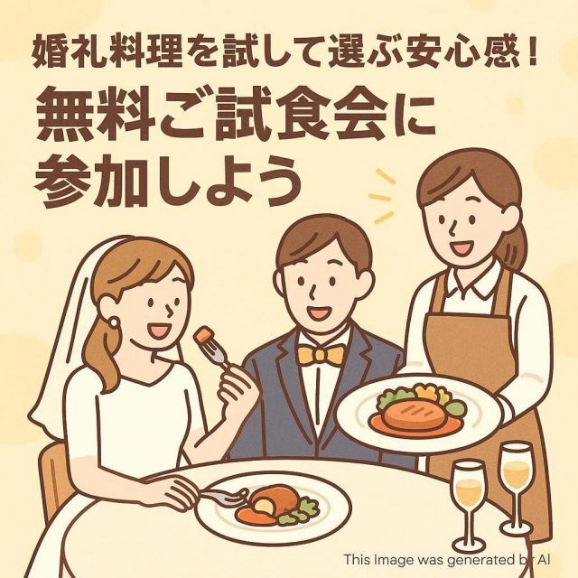 婚礼料理を試して選ぶ安心感！無料ご試食会に参加しよう