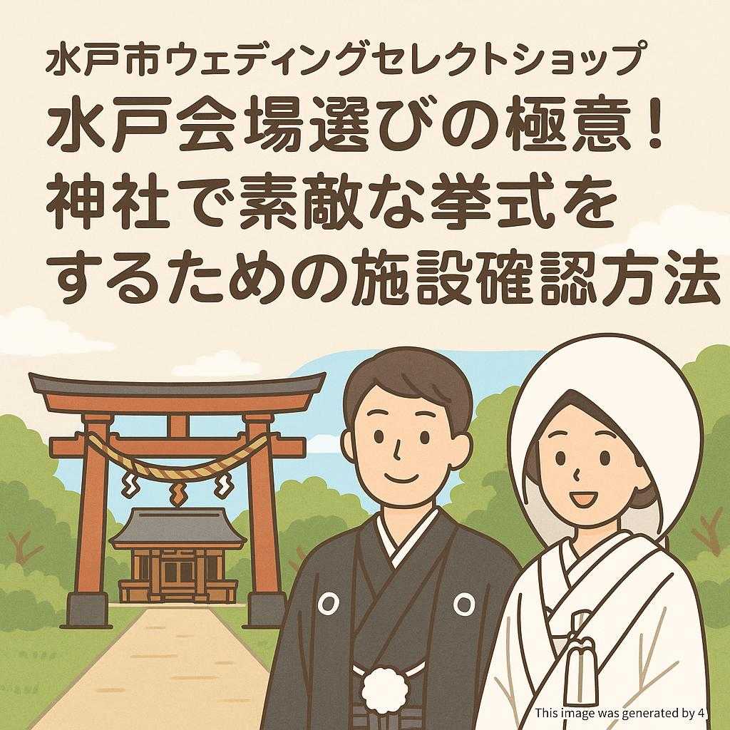 水戸市ウェディングセレクトショップ水戸会場選びの極意！神社で素敵な挙式をするための施設確認方法