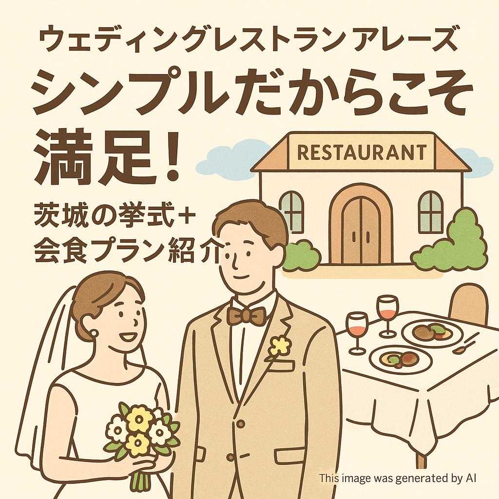 ウェディングレストランアレーズシンプルだからこそ満足！茨城の挙式＋会食プラン紹介