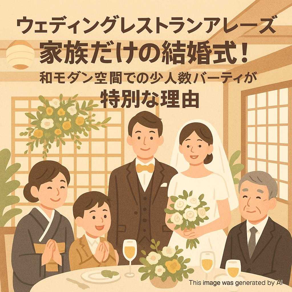 ウェディングレストランアレーズ家族だけの結婚式! 和モダン空間での少人数パーティが特別な理由