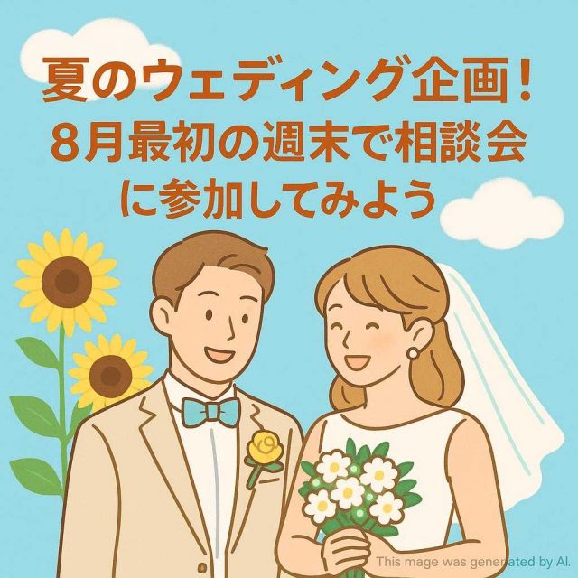 夏のウェディング企画！8月最初の週末で相談会に参加してみよう