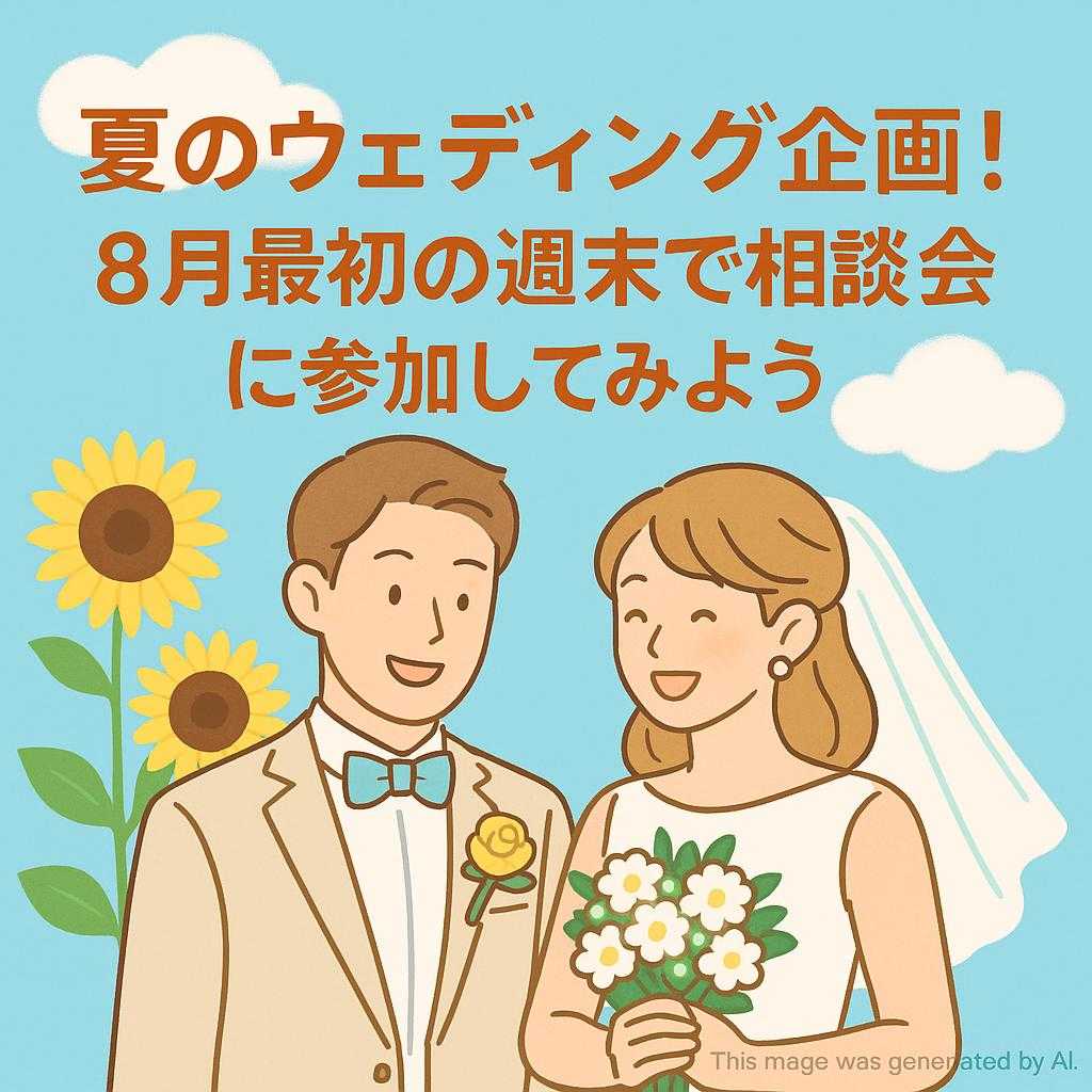 夏のウェディング企画！8月最初の週末で相談会に参加してみよう