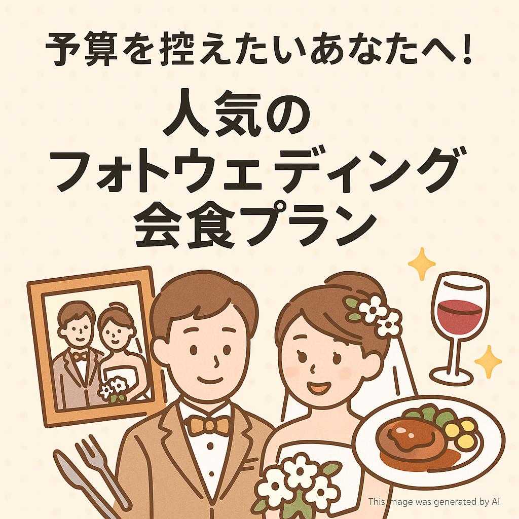予算を控えたいあなたへ！人気のフォトウェディング会食プラン