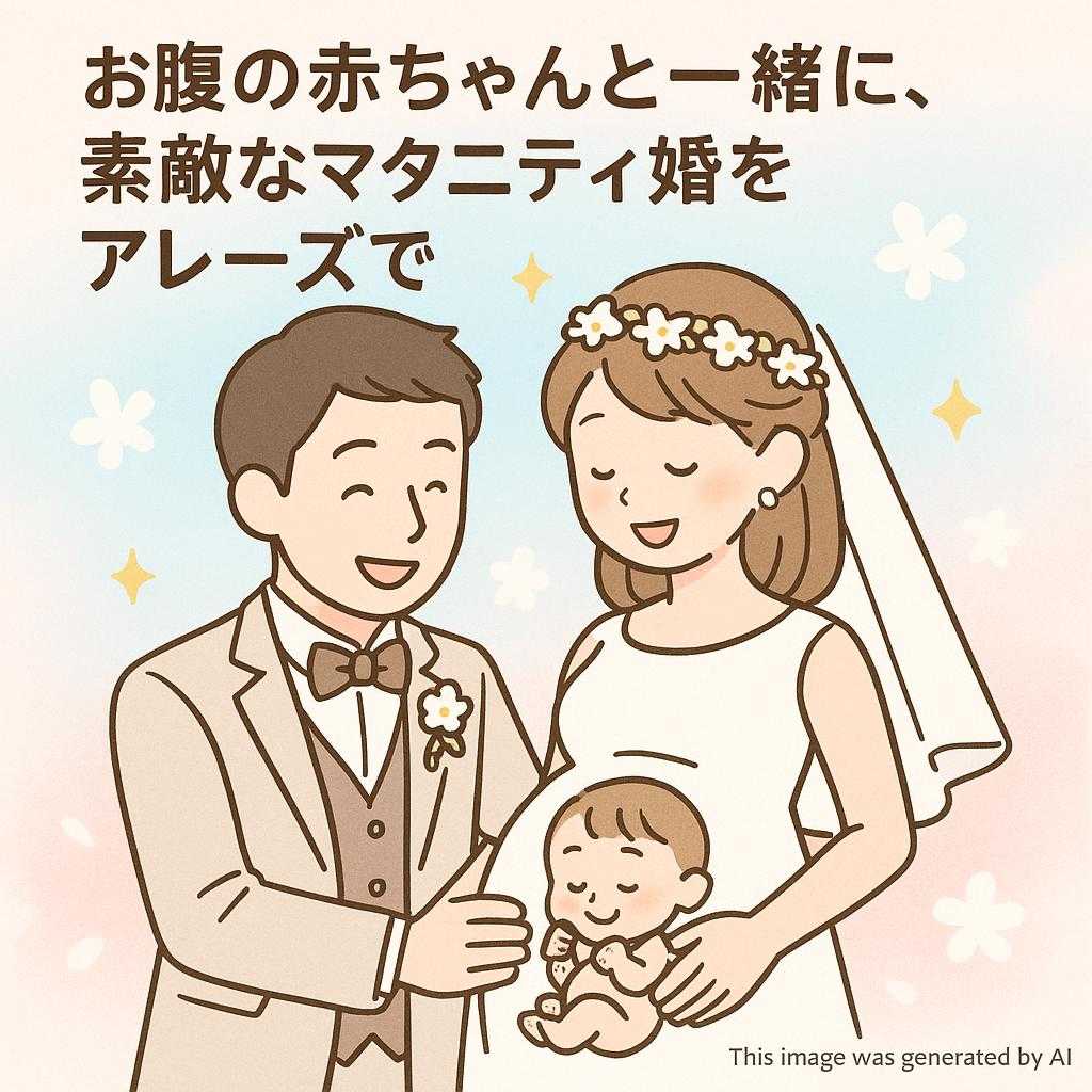 お腹の赤ちゃんと一緒に、素敵なマタニティ婚をアレーズで
