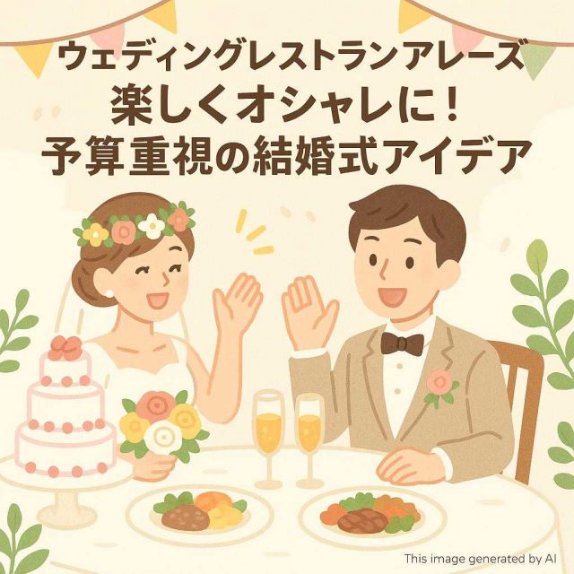 ウェディングレストランアレーズ楽しくオシャレに！予算重視の結婚式アイデア