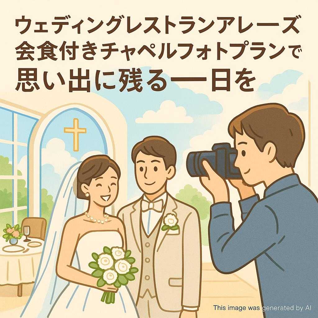 ウェディングレストランアレーズ会食付きチャペルフォトプランで思い出に残る一日を