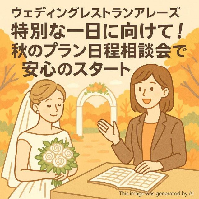ウェディングレストランアレーズ 特別な一日に向けて！秋のプラン日程相談会で安心のスタート