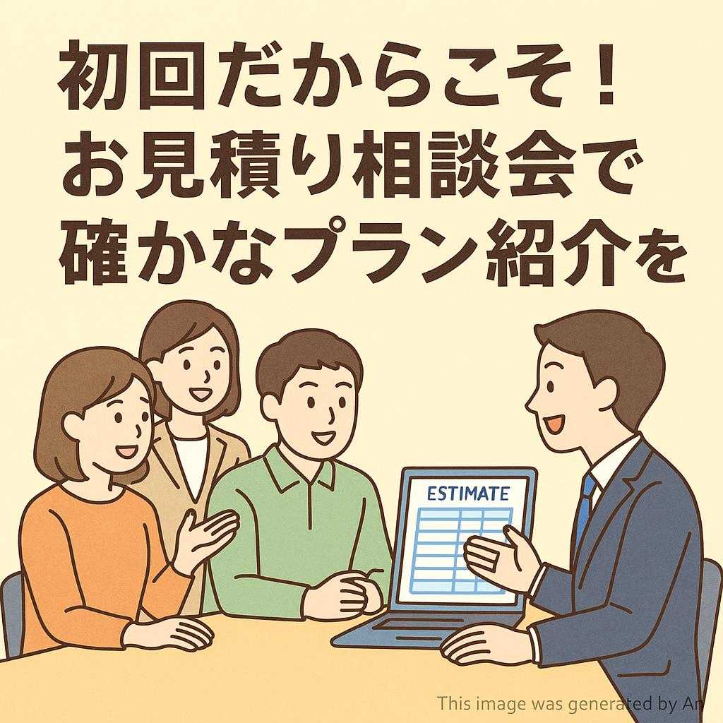 初回だからこそ！お見積り相談会で確かなプラン紹介を