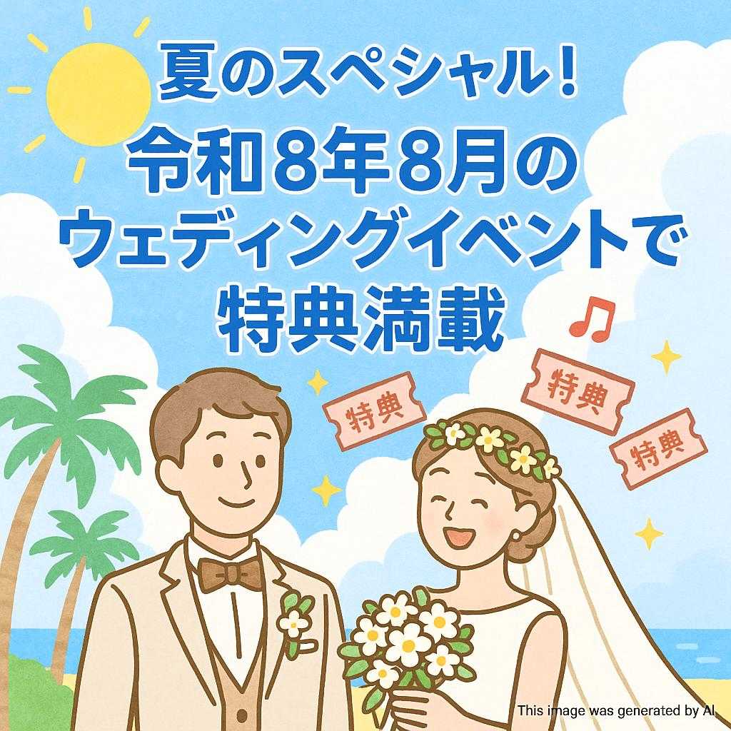 夏のスペシャル!令和8年8月のウェディングイベントで特典満載