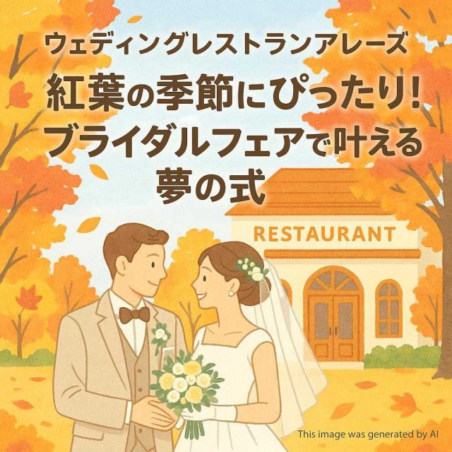 ウェディングレストランアレーズ 紅葉の季節にぴったり！ブライダルフェアで叶える夢の式