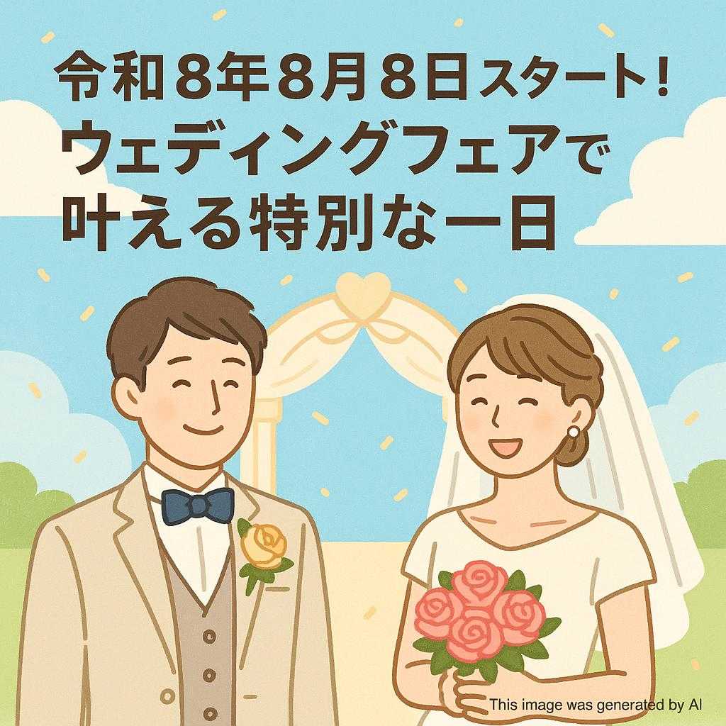 令和8年8月8日スタート!ウェディングフェアで叶える特別な一日