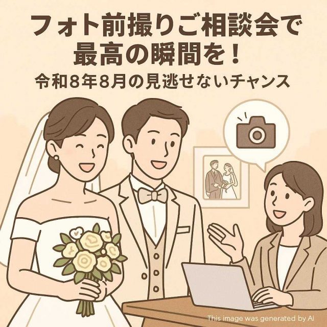 フォト前撮りご相談会で最高の瞬間を！令和8年8月の見逃せないチャンス