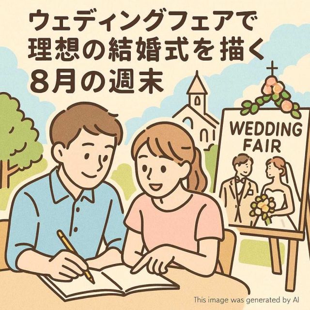 ウェディングフェアで理想の結婚式を描く８月の週末