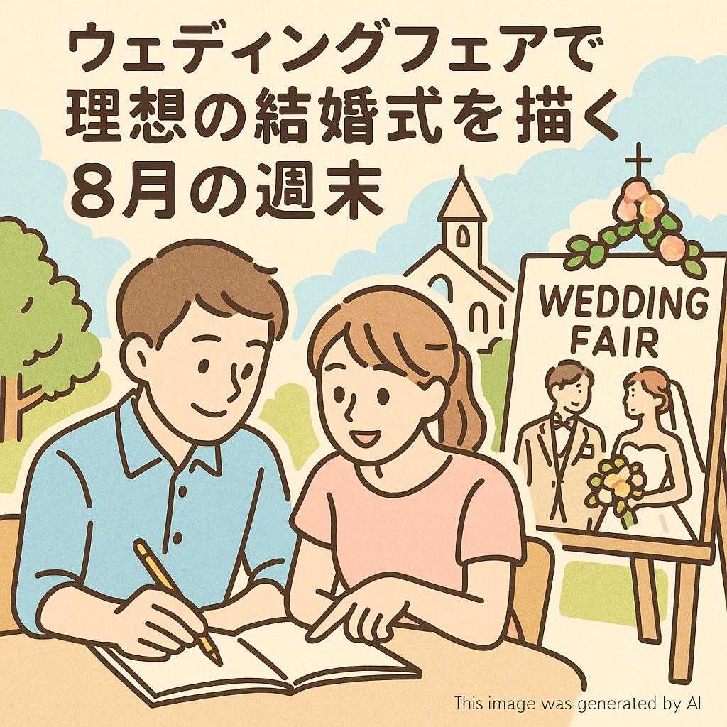 ウェディングフェアで理想の結婚式を描く８月の週末