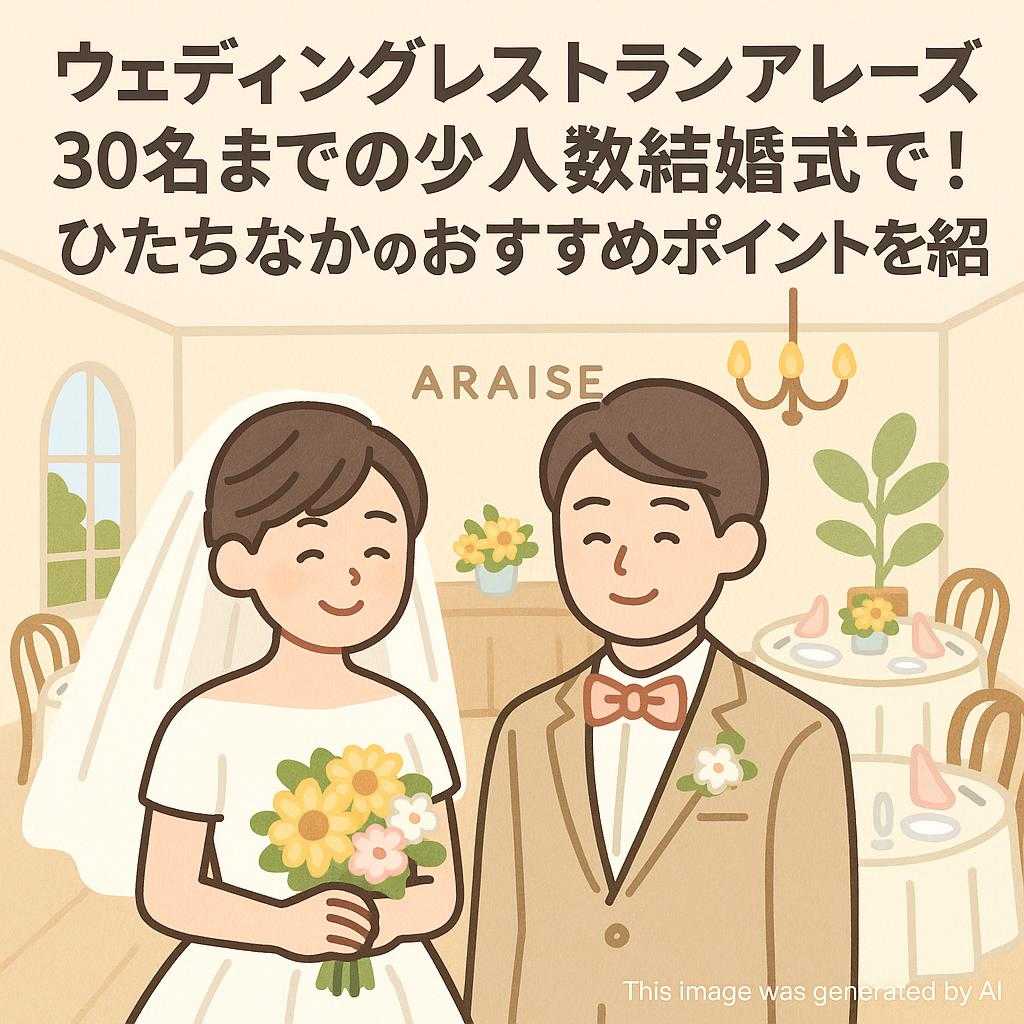 ウェディングレストランアレーズ30名までの少人数結婚式で！ひたちなかのおすすめポイントを紹介