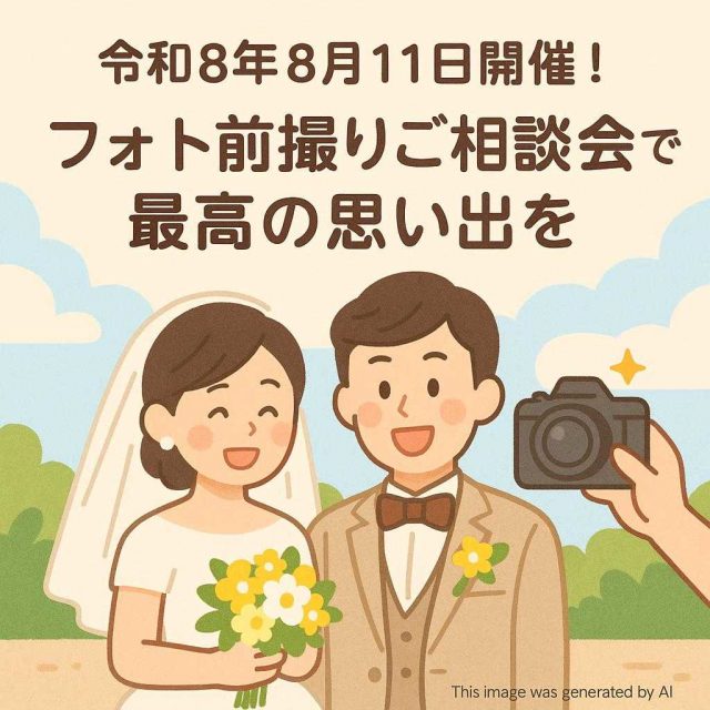 令和8年8月11日開催！フォト前撮りご相談会で最高の思い出を